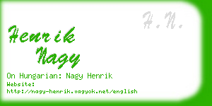 henrik nagy business card